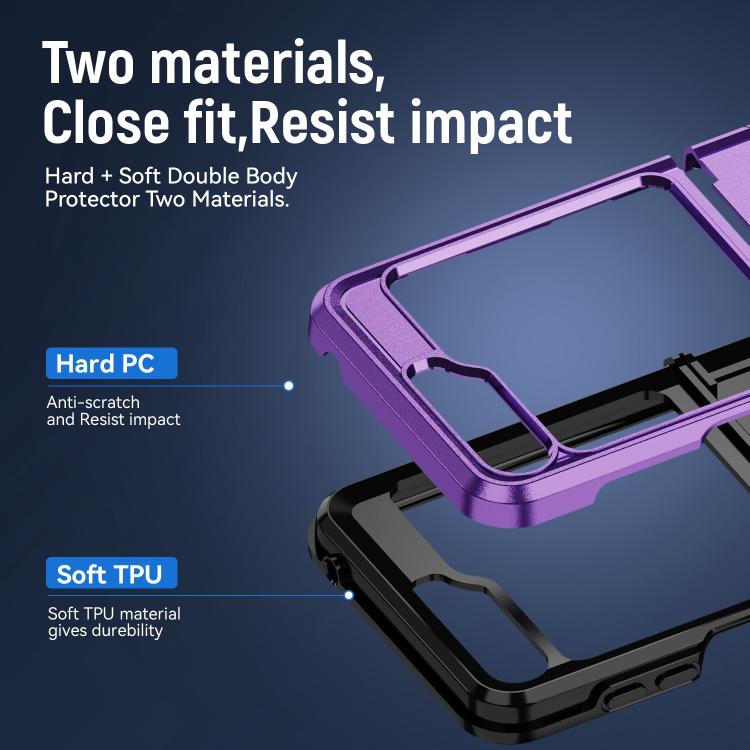 For Samsung Galaxy Z Flip6 5G Pioneer Armor Heavy Duty PC Hybrid TPU Phone Case
