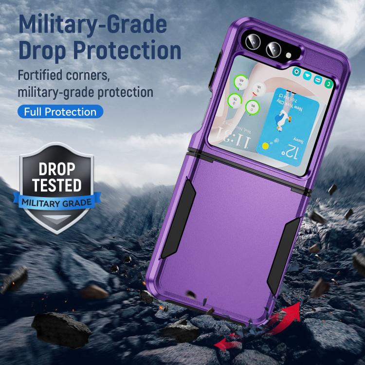 For Samsung Galaxy Z Flip6 5G Pioneer Armor Heavy Duty PC Hybrid TPU Phone Case