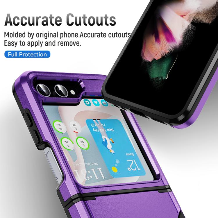 For Samsung Galaxy Z Flip6 5G Pioneer Armor Heavy Duty PC Hybrid TPU Phone Case