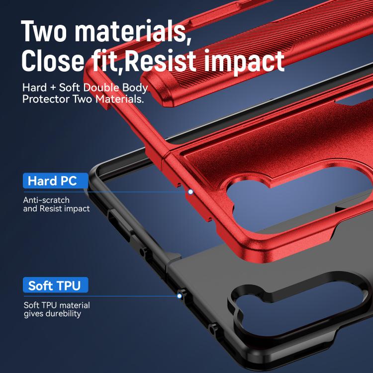 For Samsung Galaxy Z Fold5 5G Pioneer Armor Heavy Duty PC Hybrid TPU Phone Case