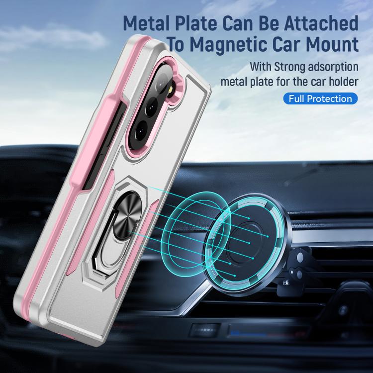 For Samsung Galaxy Z Fold5 5G Pioneer Armor Heavy Duty PC Hybrid TPU Phone Case with Holder