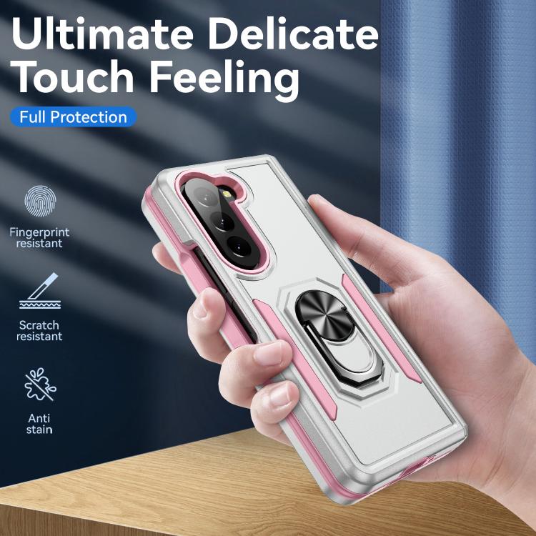 For Samsung Galaxy Z Fold5 5G Pioneer Armor Heavy Duty PC Hybrid TPU Phone Case with Holder