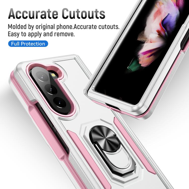 For Samsung Galaxy Z Fold5 5G Pioneer Armor Heavy Duty PC Hybrid TPU Phone Case with Holder