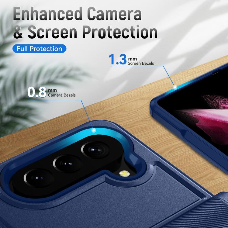 For Samsung Galaxy Z Fold5 5G Pioneer Armor Heavy Duty PC Hybrid TPU Phone Case with Holder
