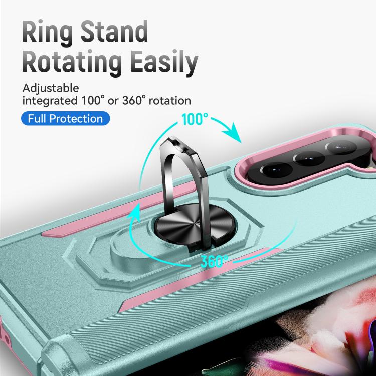 For Samsung Galaxy Z Fold5 5G Pioneer Armor Heavy Duty PC Hybrid TPU Phone Case with Holder