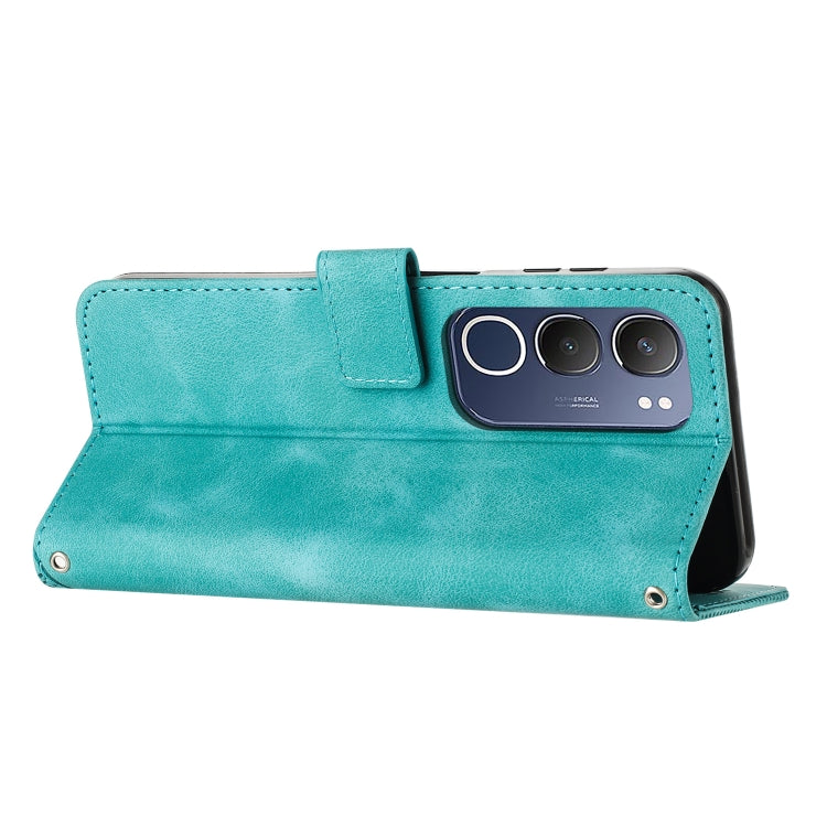For vivo Y19s Dream Triangle Leather Phone Case with Lanyard