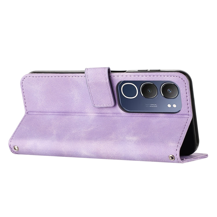 For vivo Y19s Dream Triangle Leather Phone Case with Lanyard