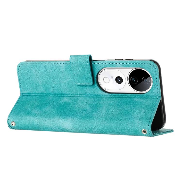 For vivo V40 / V40 Pro / T3 Ultra Dream Triangle Leather Phone Case with Lanyard