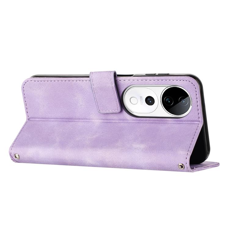 For vivo V40 / V40 Pro / T3 Ultra Dream Triangle Leather Phone Case with Lanyard