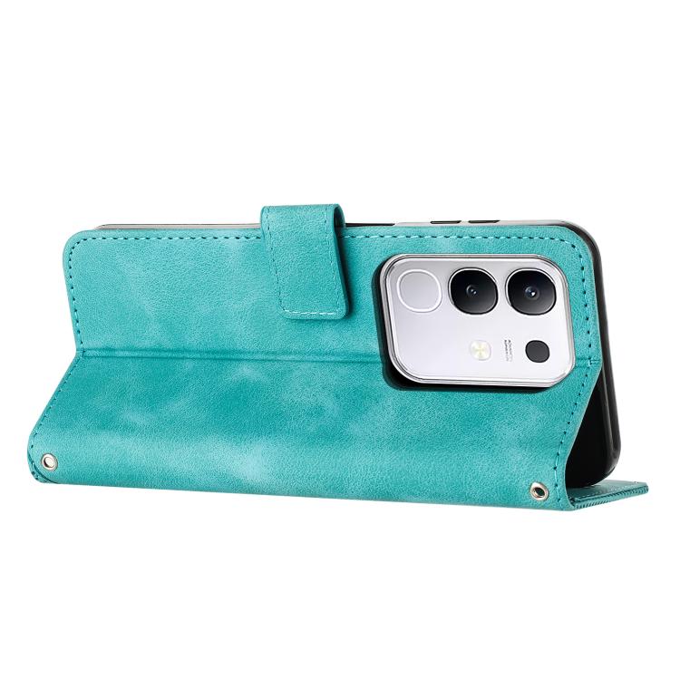 For vivo Y29 4G Dream Triangle Leather Phone Case with Lanyard