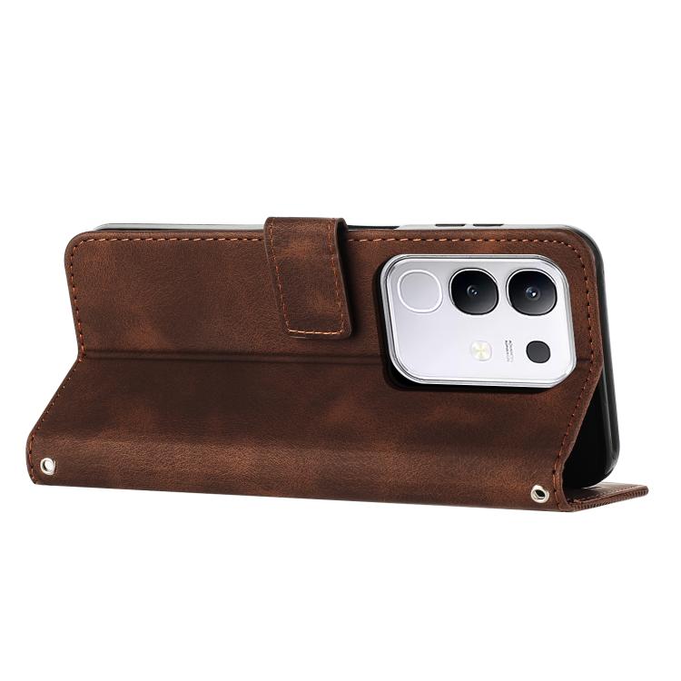 For vivo Y29 4G Dream Triangle Leather Phone Case with Lanyard