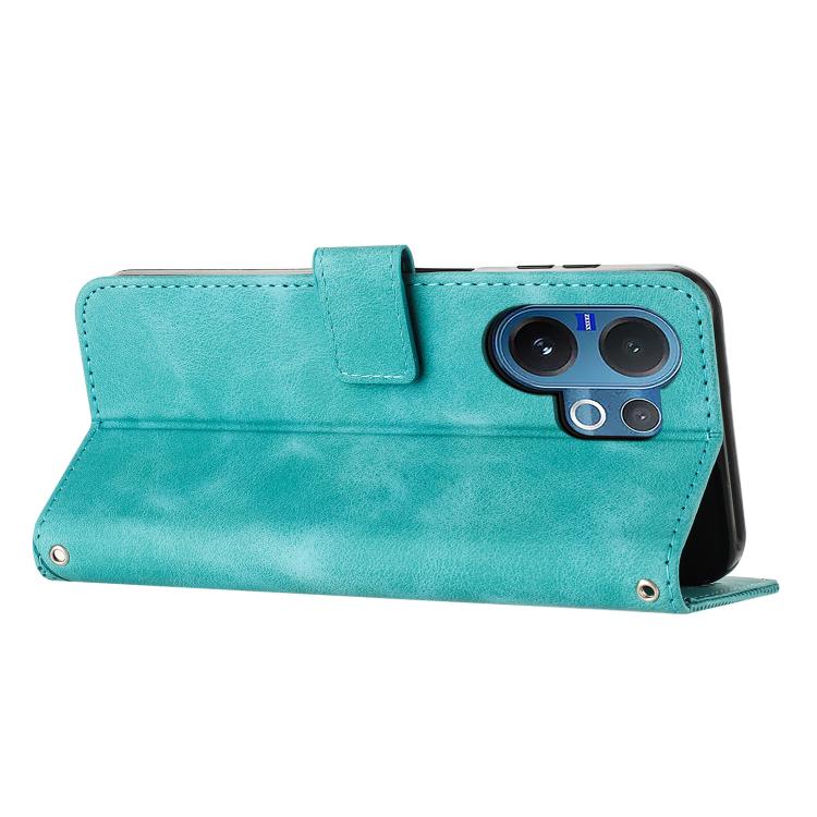 For vivo V60 5G Global Dream Triangle Leather Phone Case with Lanyard