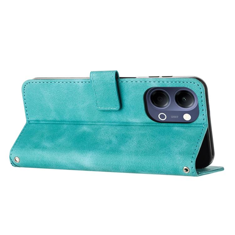 For vivo Y05 4G Dream Triangle Leather Phone Case with Lanyard