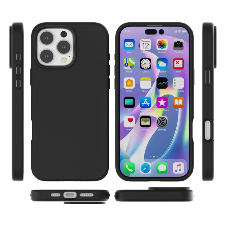 For iPhone 16 Pro Max Rubber Oil Surface Solid Color Phone Case