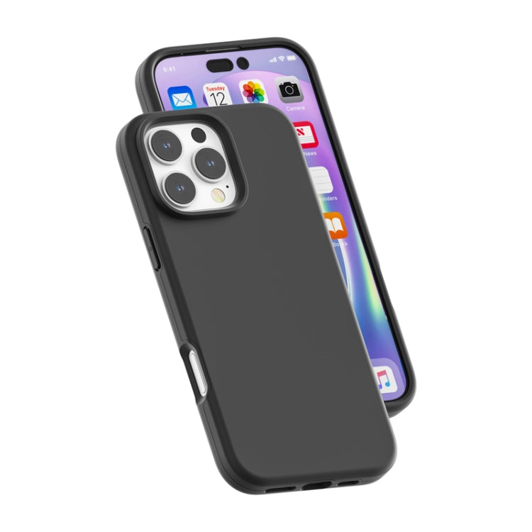 For iPhone 16 Pro Max Rubber Oil Surface Solid Color Phone Case
