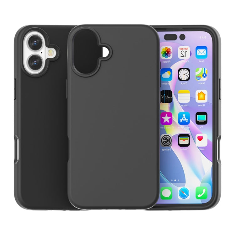 For iPhone 16 Plus Rubber Oil Surface Solid Color Phone Case