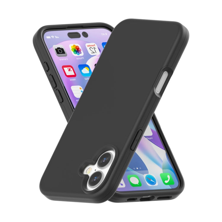 For iPhone 16 Plus Rubber Oil Surface Solid Color Phone Case