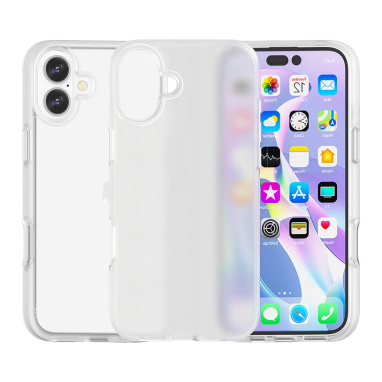 For iPhone 16 Plus Rubber Oil Surface Solid Color Phone Case