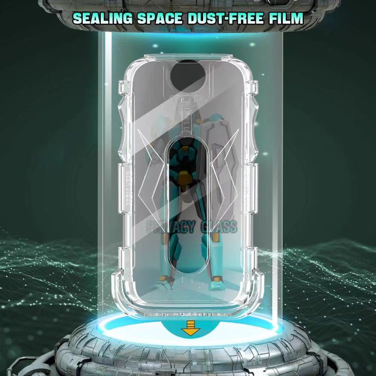 For iPhone 15 Pro Easy Install 28 Degree Privacy Armor Tempered Glass Film