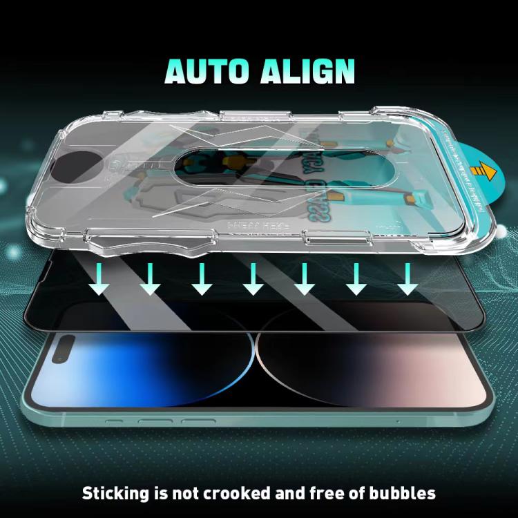 For iPhone 17 Easy Install 28 Degree Privacy Armor Tempered Glass Film