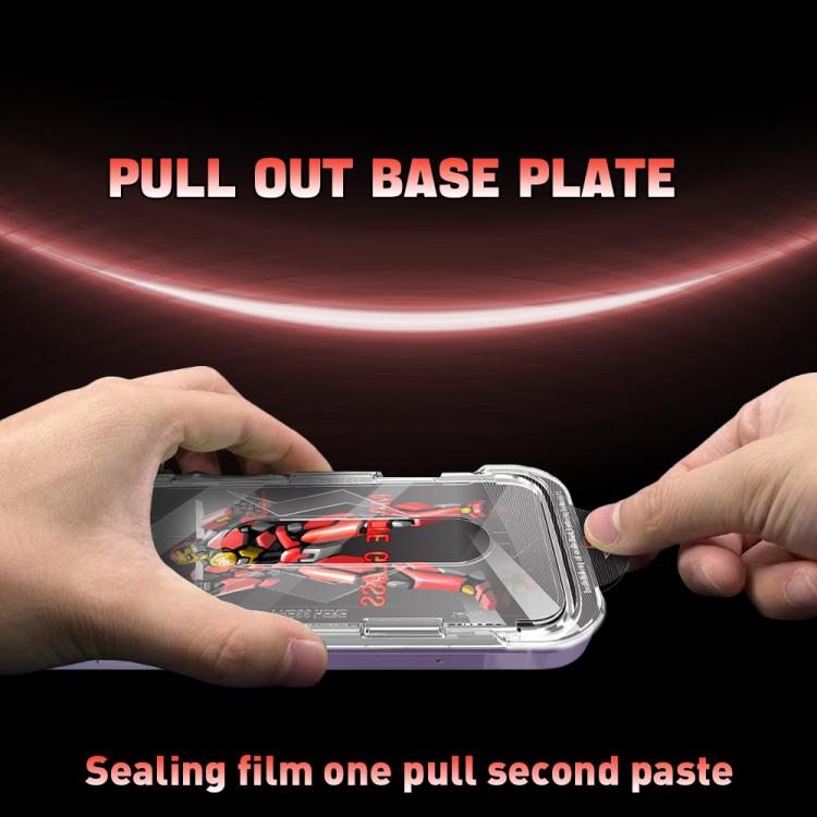 For iPhone 15 Pro Easy Install Matte Armor Tempered Glass Film