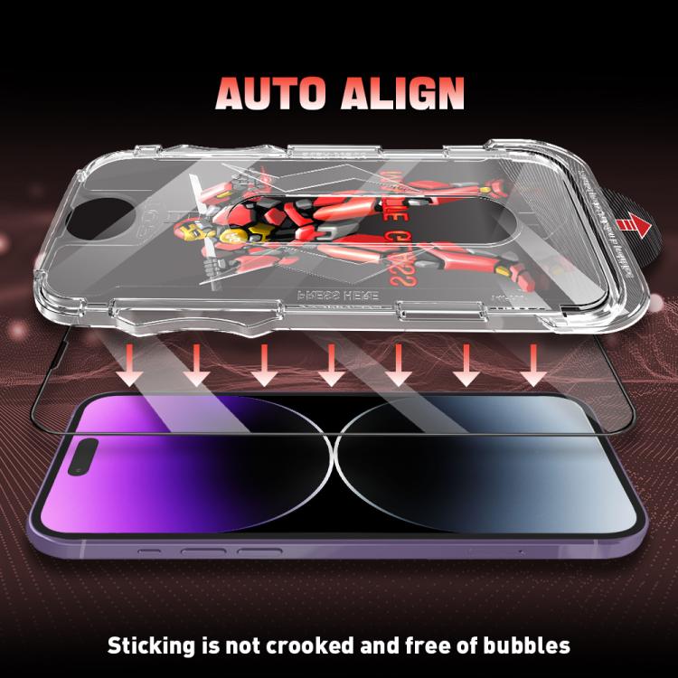 For iPhone 15 Plus Easy Install Matte Armor Tempered Glass Film