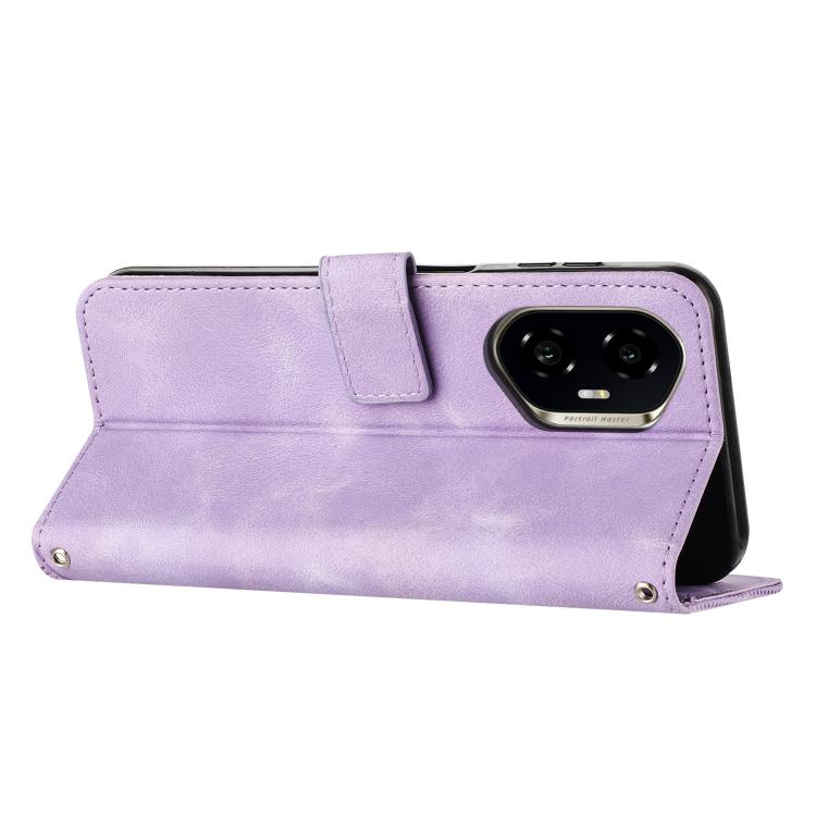 For Honor 300 Dream Triangle Leather Phone Case with Lanyard