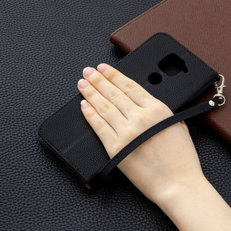 For Xiaomi Redmi Note 9 Litchi Texture Pure Color Horizontal Flip Leather Case with Holder & Card Slots & Wallet & Lanyard