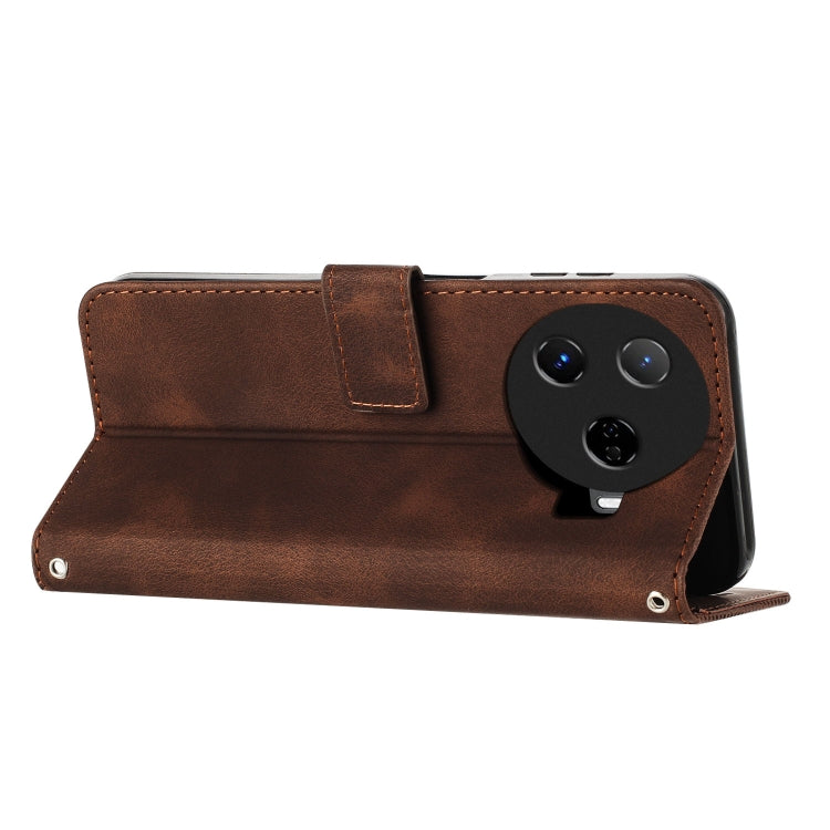 For Tecno Camon 30 Pro 5G Dream Triangle Leather Phone Case with Lanyard