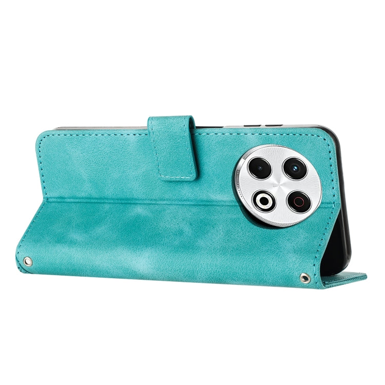 For Tecno Spark 30 Pro Dream Triangle Leather Phone Case with Lanyard