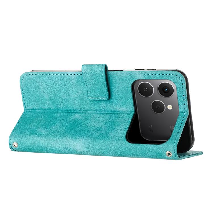 For Tecno Spark 40 4G Dream Triangle Leather Phone Case with Lanyard