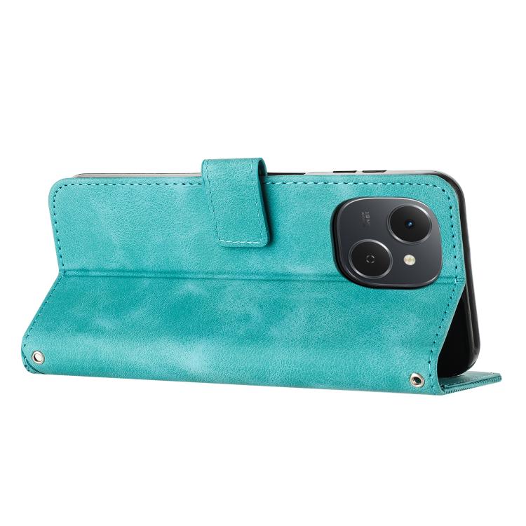For Tecno Spark 40C Dream Triangle Leather Phone Case with Lanyard