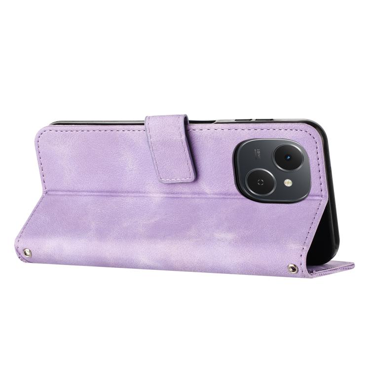 For Tecno Spark 40C Dream Triangle Leather Phone Case with Lanyard