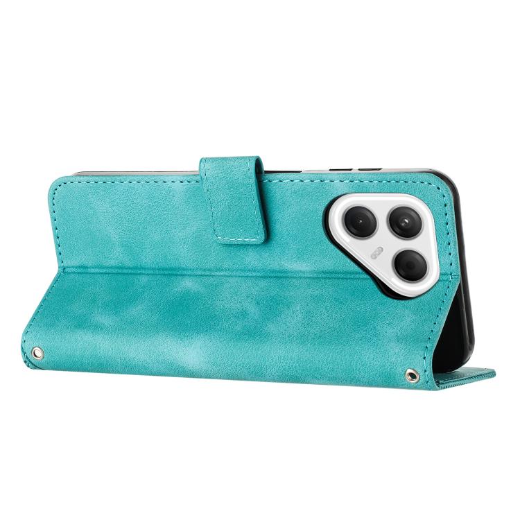 For Tecno Pova 7 Pro 5G Dream Triangle Leather Phone Case with Lanyard