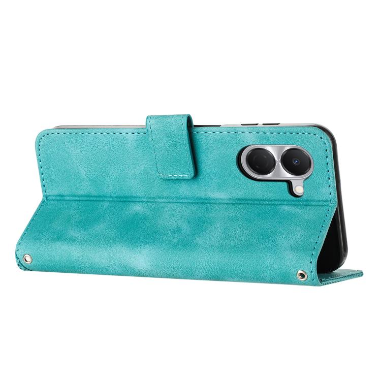 For Tecno Spark Go 3 Dream Triangle Leather Phone Case with Lanyard