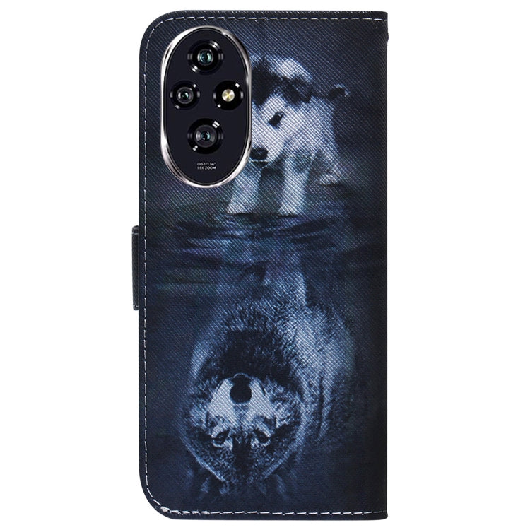 For Honor 200 Coloured Drawing Flip Leather Phone Case