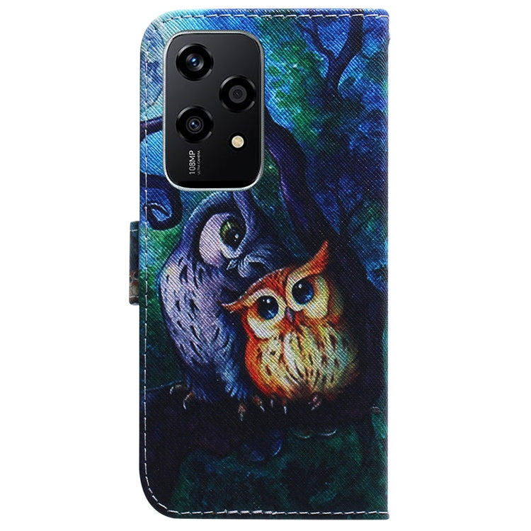 For Honor 200 Lite Global Coloured Drawing Flip Leather Phone Case