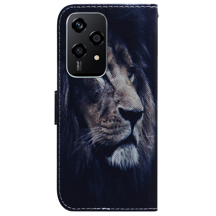 For Honor 200 Lite Global Coloured Drawing Flip Leather Phone Case