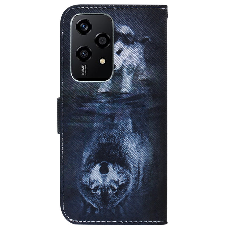 For Honor 200 Lite Global Coloured Drawing Flip Leather Phone Case