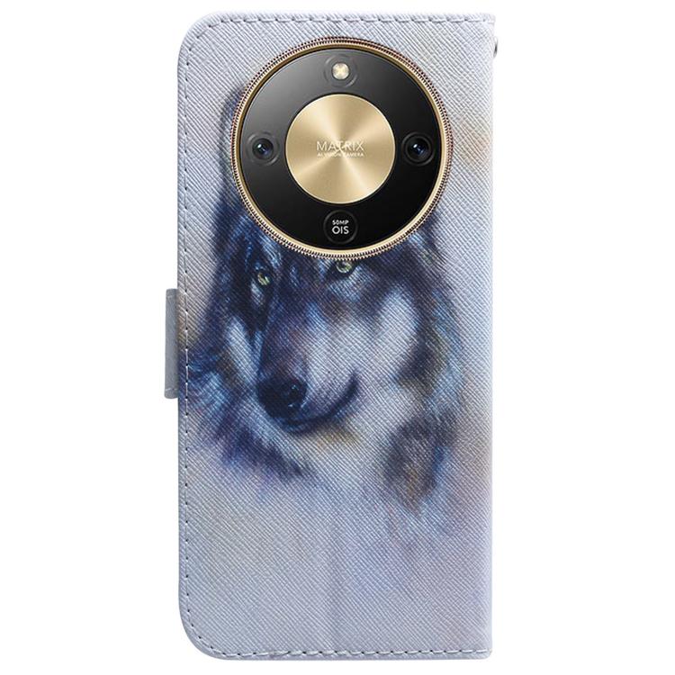 For Honor X70 5G Coloured Drawing Flip Leather Phone Case