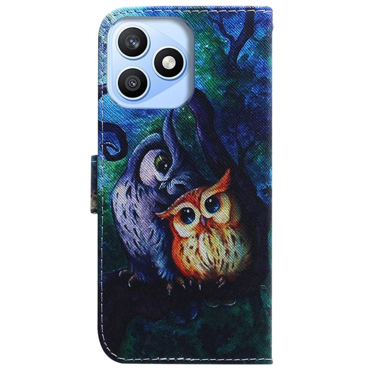 For Honor X8d 4G Coloured Drawing Flip Leather Phone Case