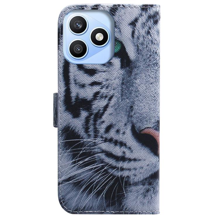 For Honor X8d 4G Coloured Drawing Flip Leather Phone Case
