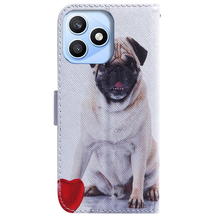 For Honor X8d 4G Coloured Drawing Flip Leather Phone Case