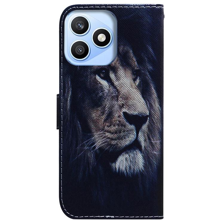 For Honor X8d 4G Coloured Drawing Flip Leather Phone Case