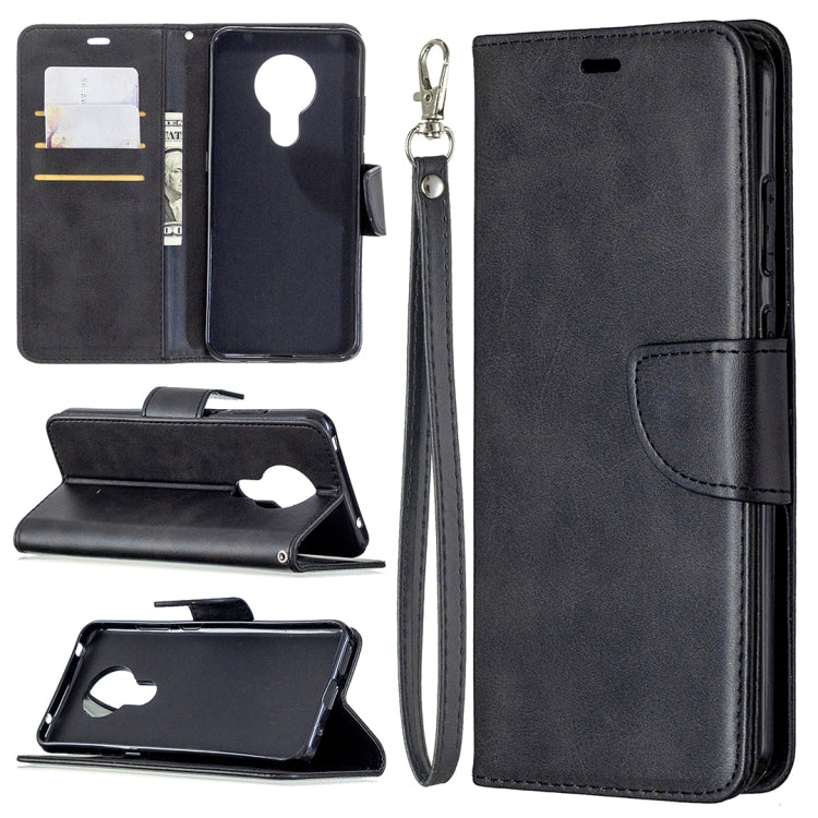 For Nokia 5.3 Retro Lambskin Texture Pure Color Horizontal Flip PU Leather Case with Holder & Card Slots & Wallet & Lanyard