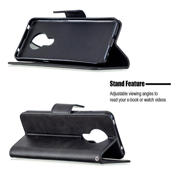 For Nokia 5.3 Retro Lambskin Texture Pure Color Horizontal Flip PU Leather Case with Holder & Card Slots & Wallet & Lanyard