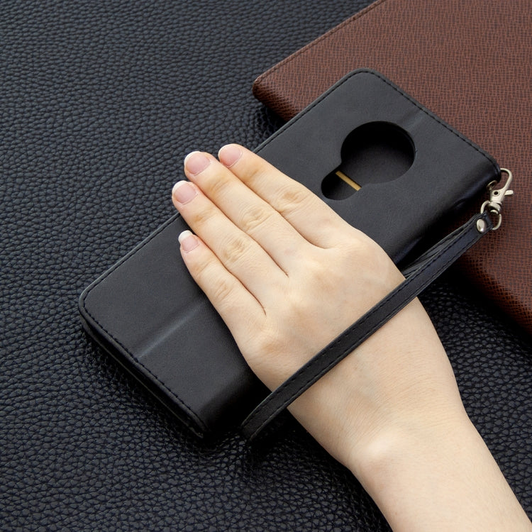 For Nokia 5.3 Retro Lambskin Texture Pure Color Horizontal Flip PU Leather Case with Holder & Card Slots & Wallet & Lanyard