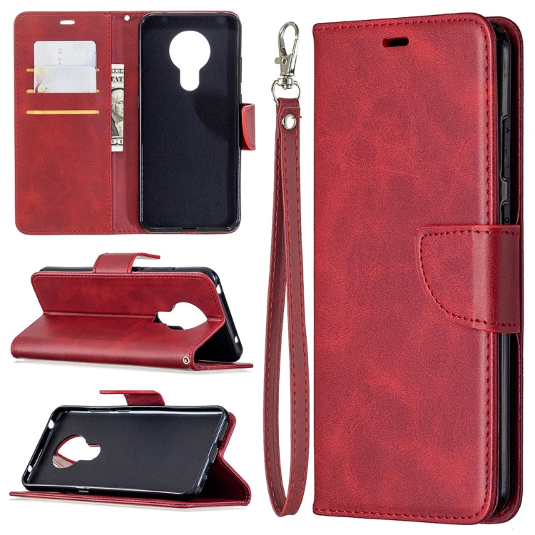 For Nokia 5.3 Retro Lambskin Texture Pure Color Horizontal Flip PU Leather Case with Holder & Card Slots & Wallet & Lanyard