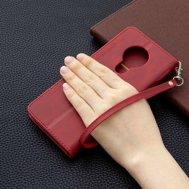 For Nokia 5.3 Retro Lambskin Texture Pure Color Horizontal Flip PU Leather Case with Holder & Card Slots & Wallet & Lanyard