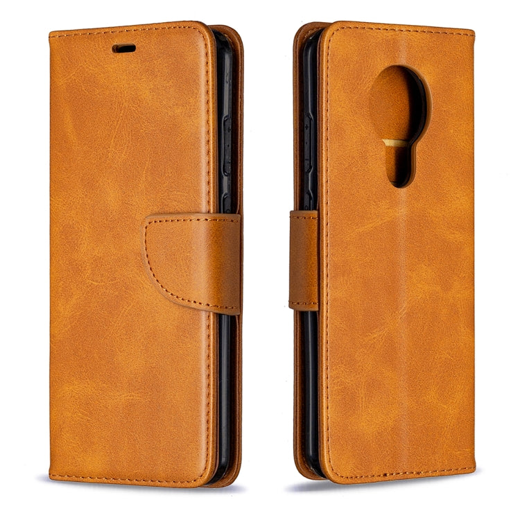 For Nokia 5.3 Retro Lambskin Texture Pure Color Horizontal Flip PU Leather Case with Holder & Card Slots & Wallet & Lanyard